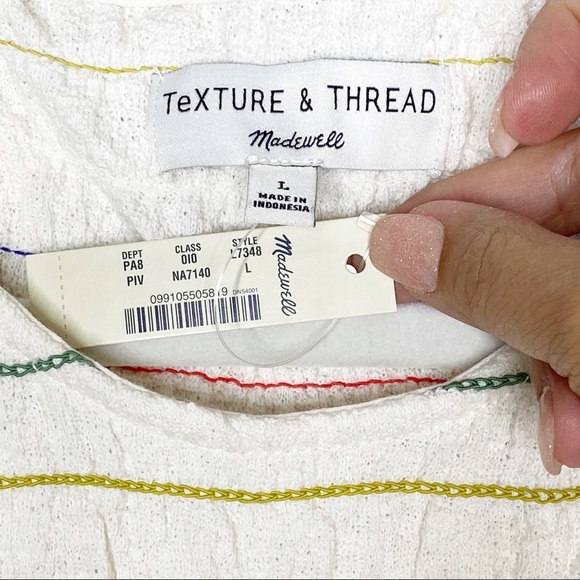 NWT Texture & Thread Rainbow-Stitch Smocked Tank - Picture 4 of 6